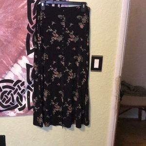 Vintage maxi skirt , floral design